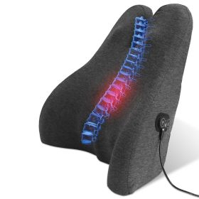 Lumbar Support Pillow For Office Chair Car Seat Home Dining Chair Soft Memory Foam Back Support Cushion With Vibration Washable Cover Elastic Str